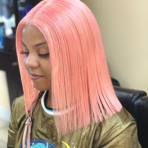 Pink Custom Full Lace Wig